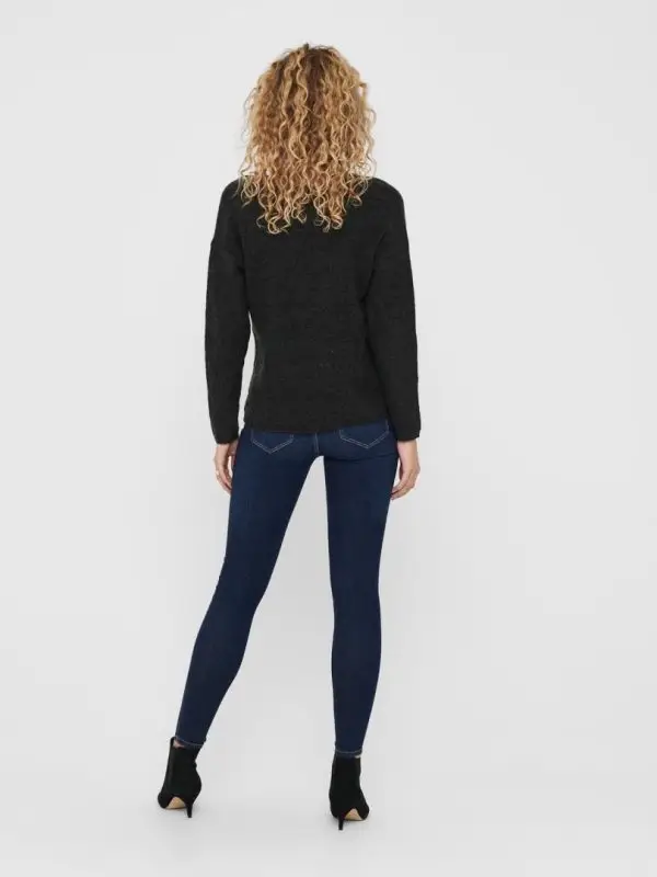 Strikkegenser Camilla Dark Grey Melange - Bilde 2