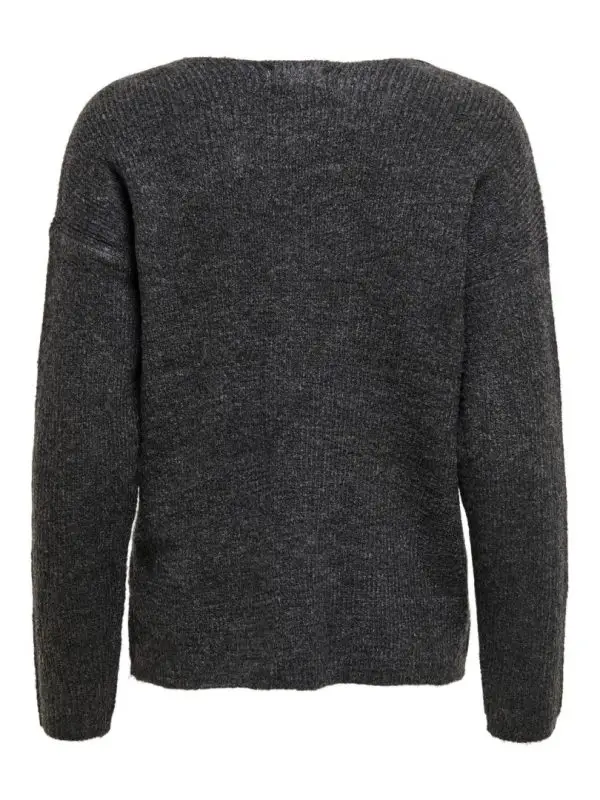 Strikkegenser Camilla Dark Grey Melange - Bilde 4
