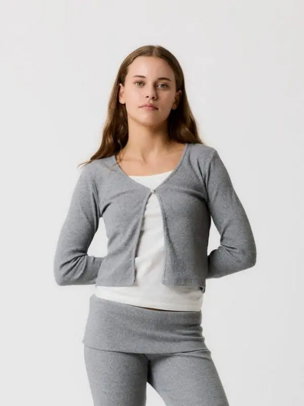 Cardigan Kula Grey Melange - Bilde 2