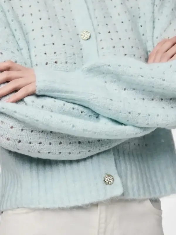 Cardigan PcSikka Cloud Blue - Bilde 6