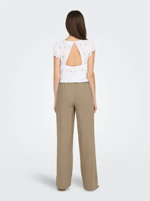 Bukse Solvi Linen Coriander - Bilde 4