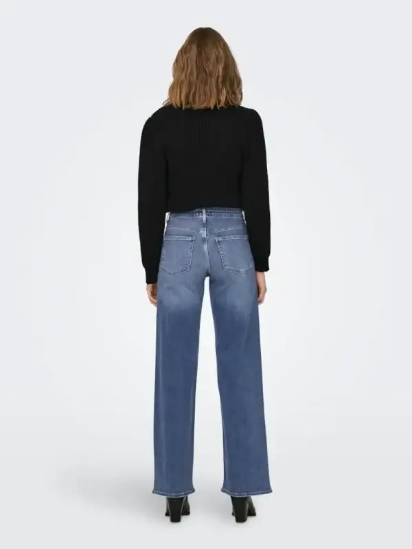 Madison Blush Wide Jeans Med Blue - Bilde 5