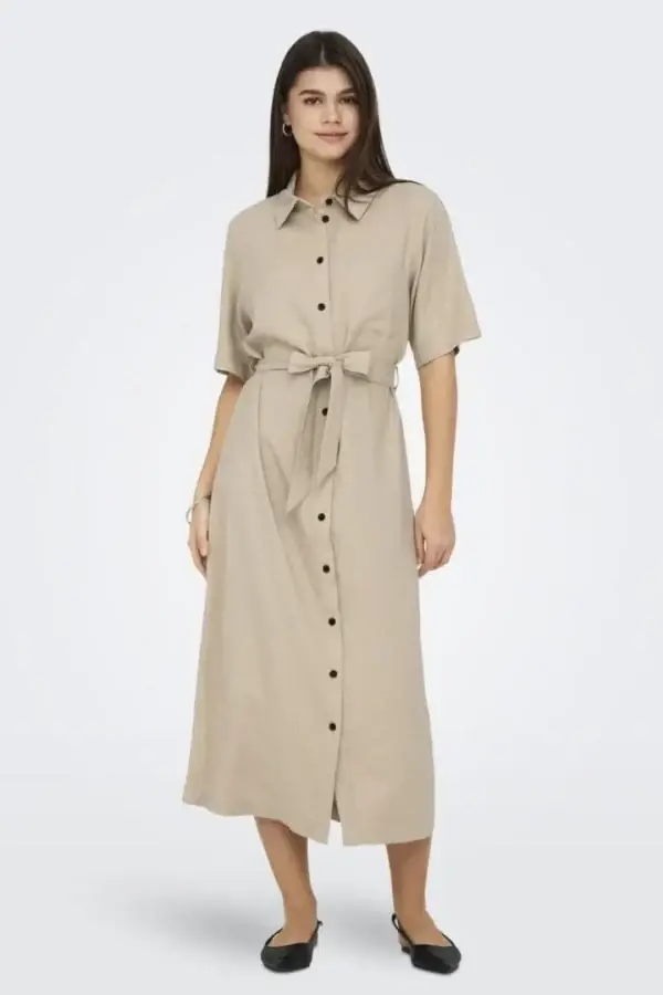 Kjole Caro Oxford Tan - Bilde 3