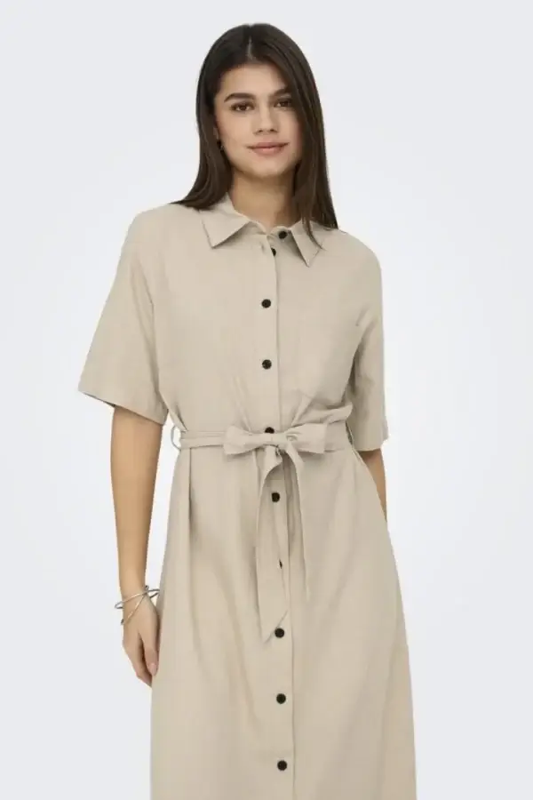 Kjole Caro Oxford Tan - Bilde 4