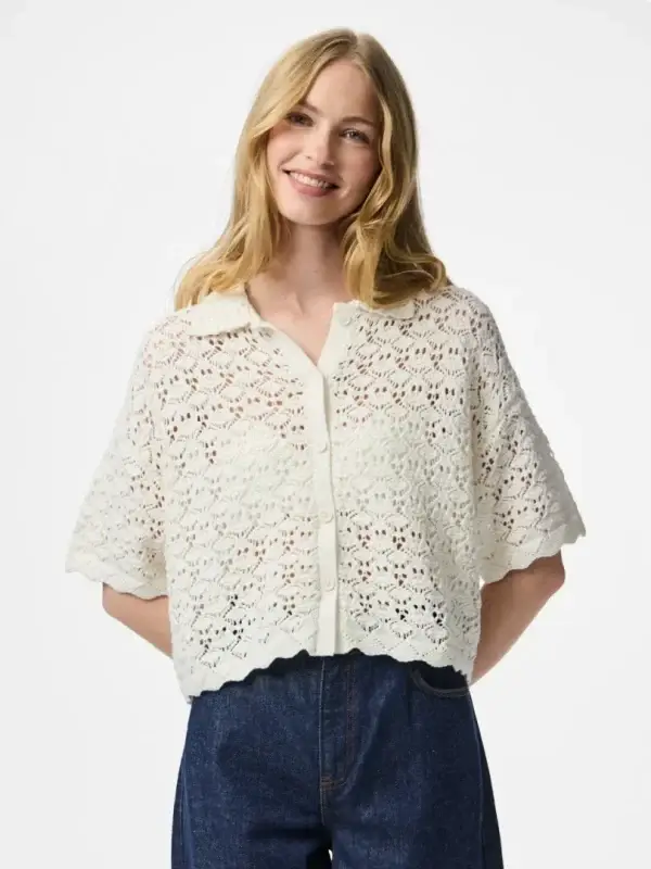 Cardigan PcFalka Cloud Dancer - Bilde 3
