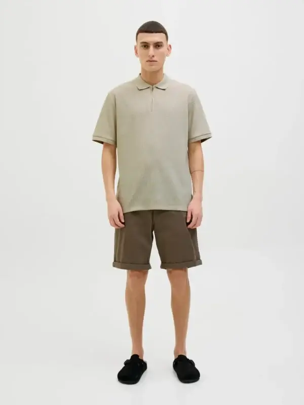 T-skjorte Polo Austin Zip Moonbeam - Bilde 4