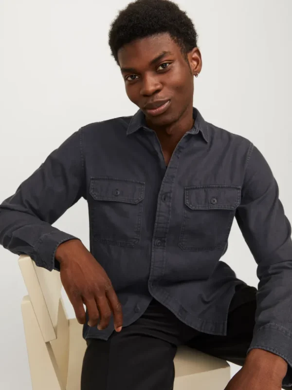 Skjorte Travis Black Denim - Bilde 6
