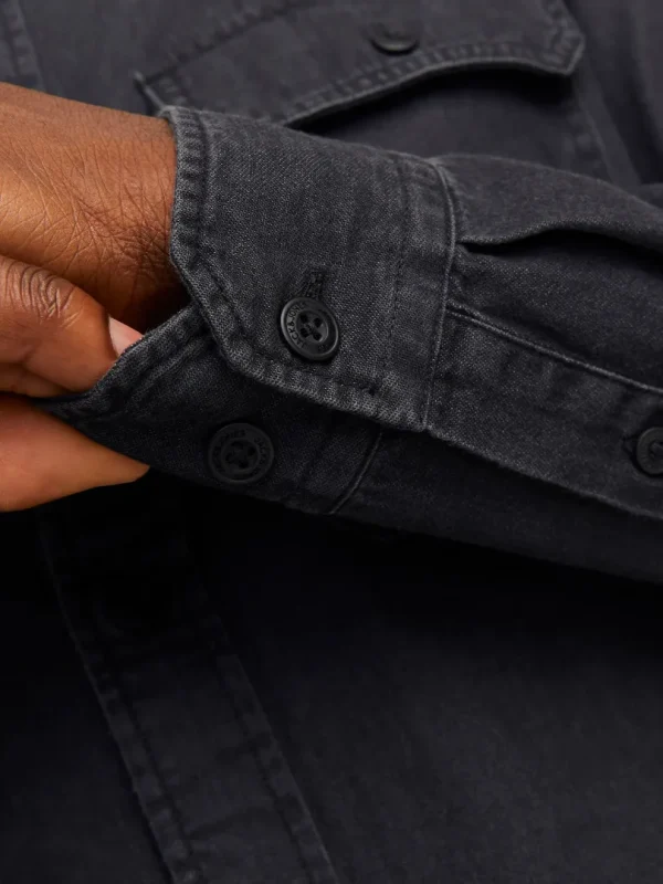 Skjorte Travis Black Denim - Bilde 5