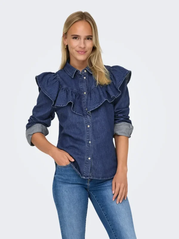 indigo frill shirt - Bilde 8