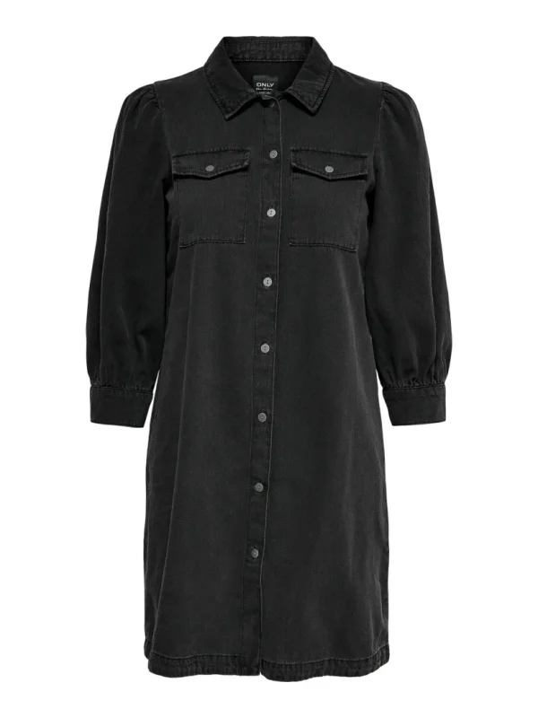 Denimkjole Felica Washed Black