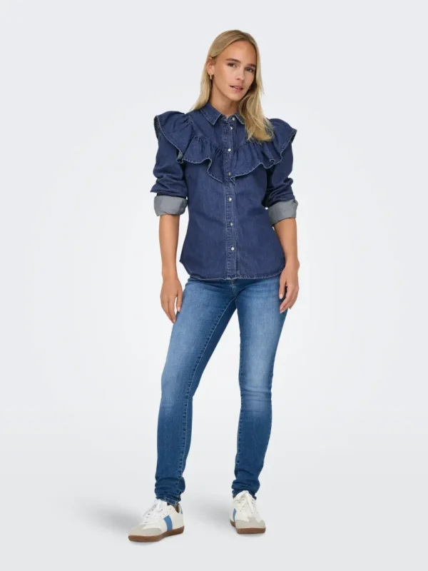 indigo frill shirt - Bilde 3