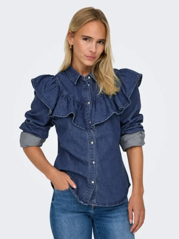 indigo frill shirt - Bilde 4