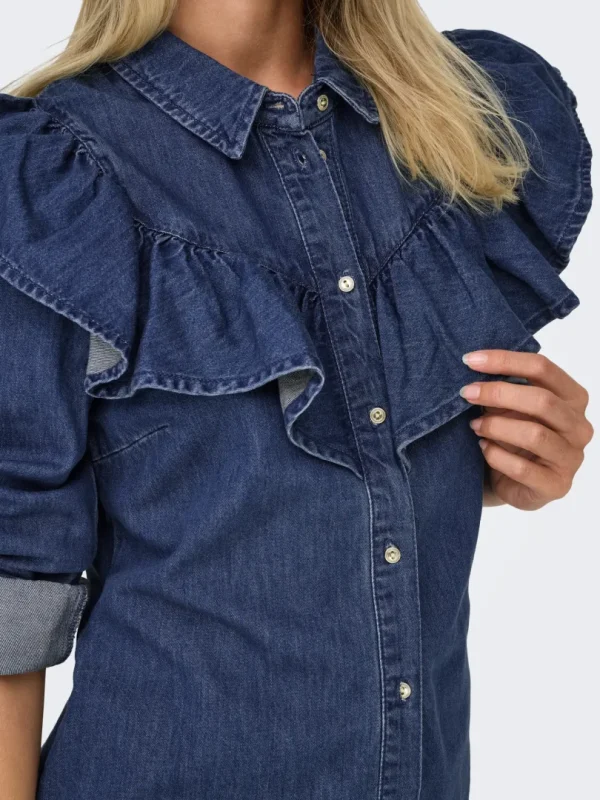 indigo frill shirt - Bilde 5