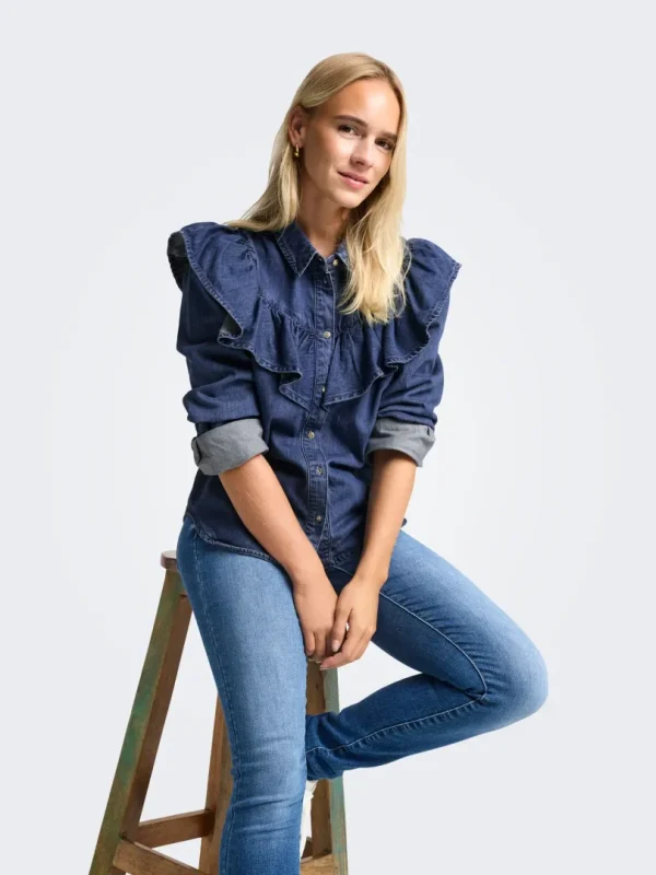 indigo frill shirt - Bilde 6